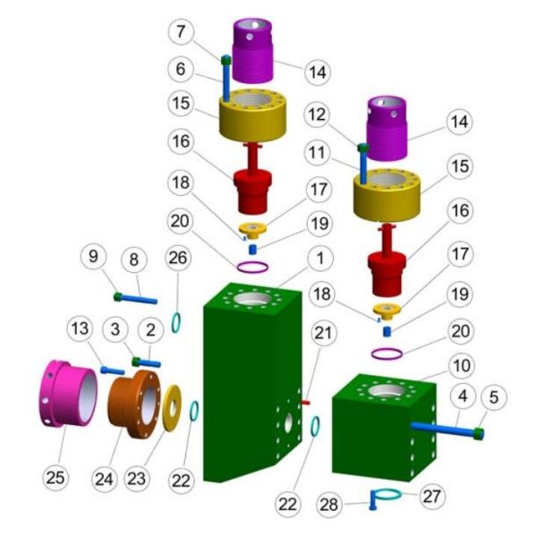 Bomco F2200HL mud pump, F1600HL mud pump, F1600 mud pump Bi-metal Liners, Pistons, fluid end modules, Valves and seats