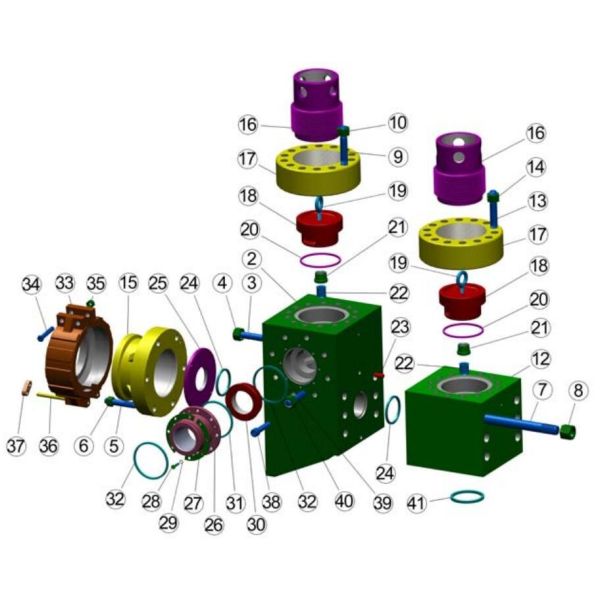 Southwest T1300/1600 mud pump liner, SW 14P220 mud pump, SW10P130 mud pump, SW F1000 mud pump fluid end module, liner